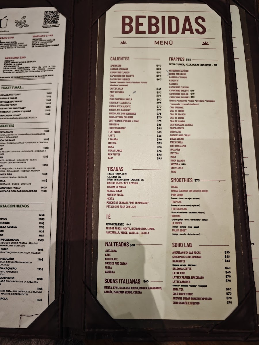 SOHO Casa Café Menu - Image 3