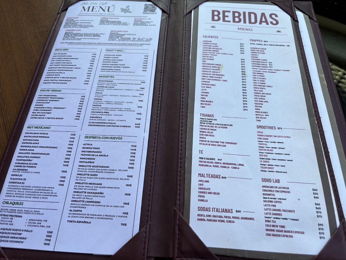 SOHO Casa Café Menu - Image 4